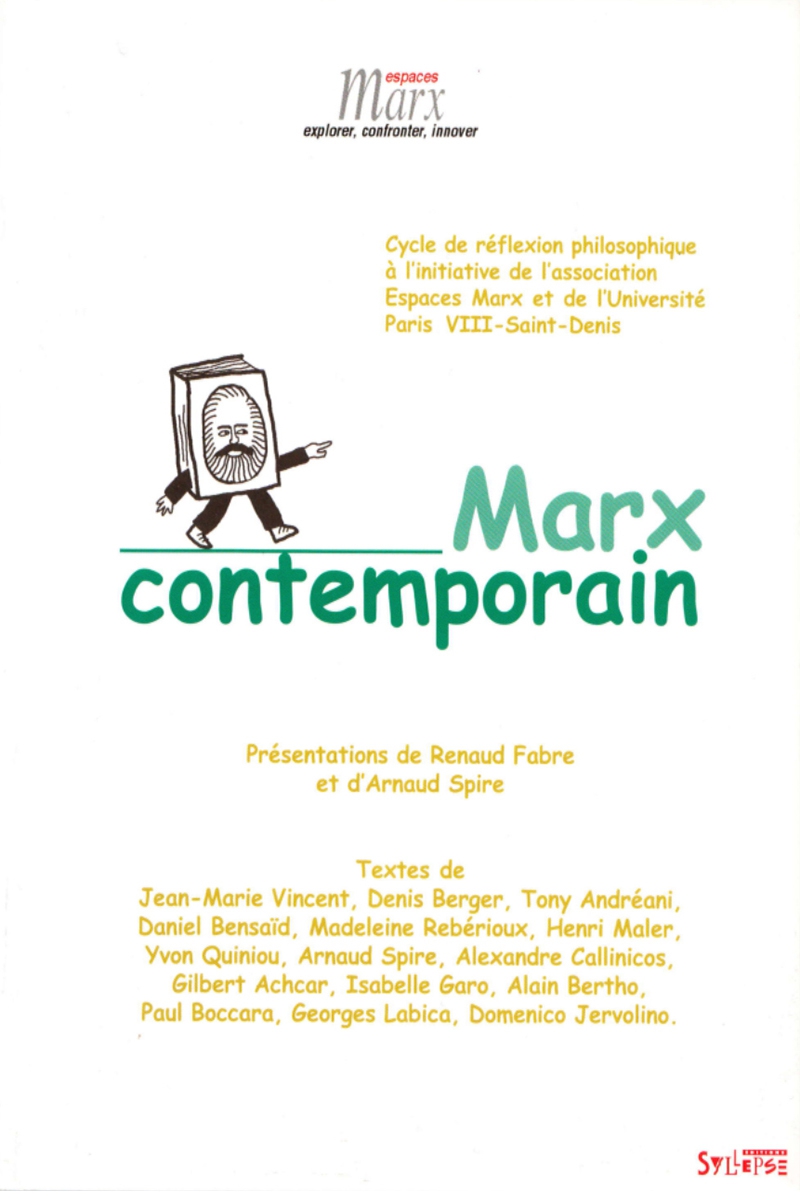 Marx contemporain Espaces Marx