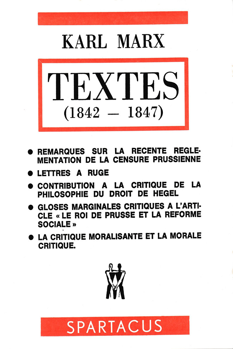 Textes (1842-1847) Cahiers Spartacus