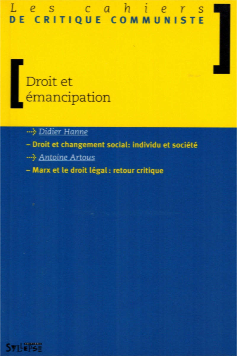 Droit et émancipation Les Cahiers de Critique Communiste
